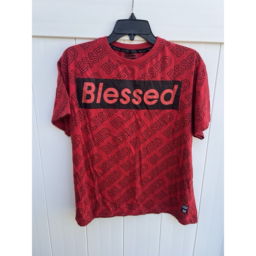 Phat Farm T Shirt Womens XL Red Short Sleeve Blessed